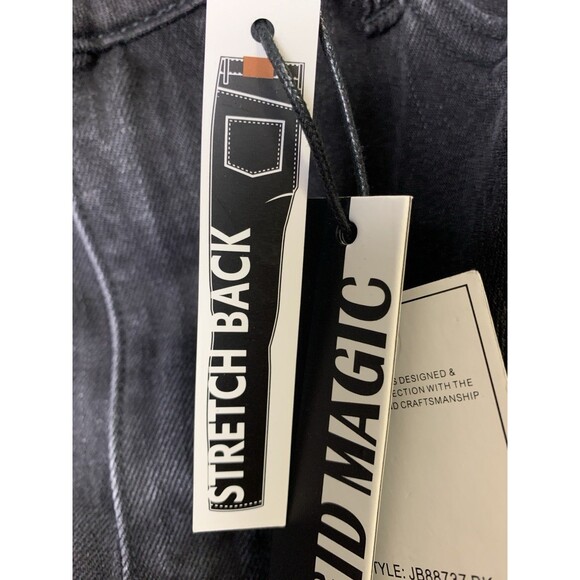 Judy Blue Jeans Womans 18W Black High Waist Rigid Magic Distressed 90's Straight - Picture 9 of 16